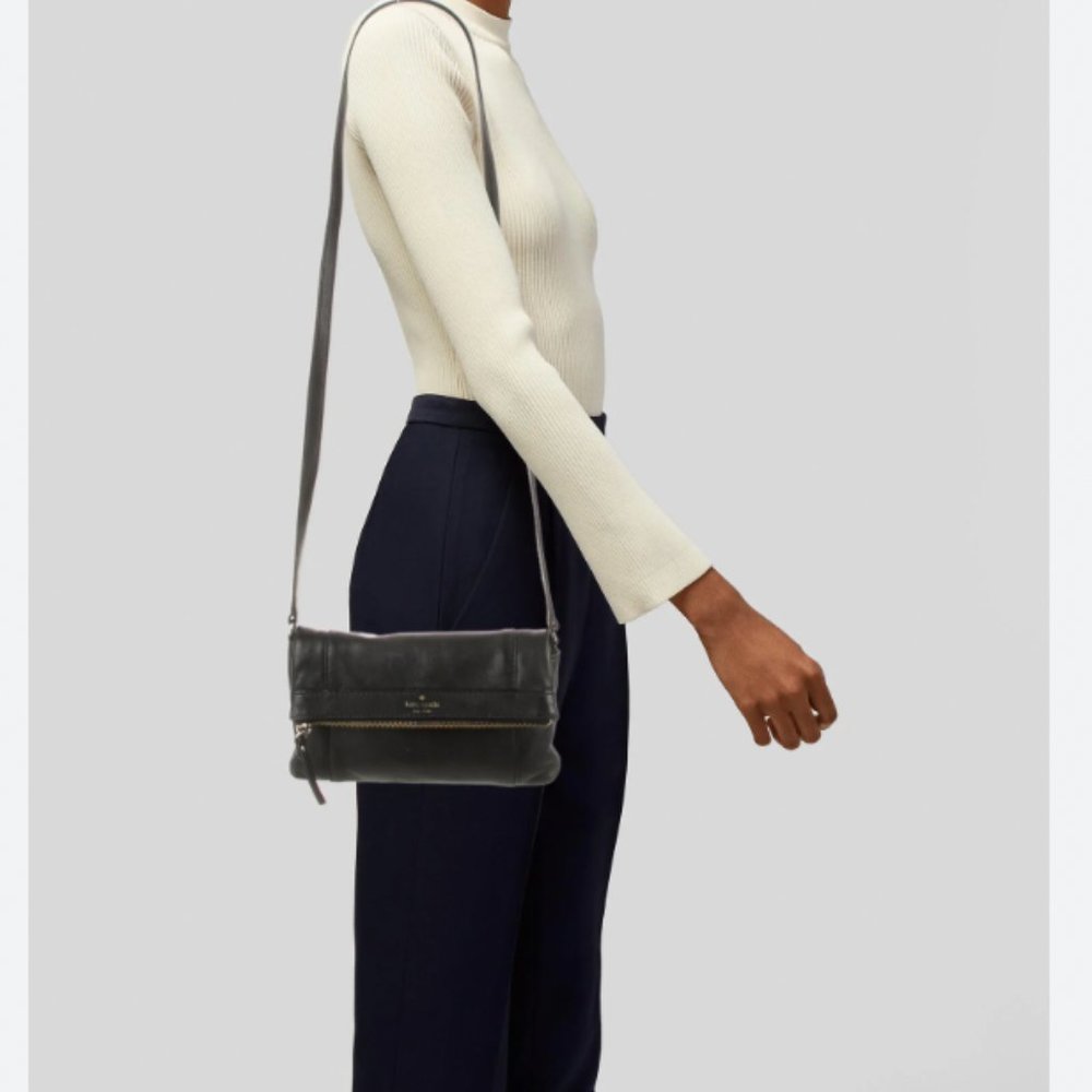 Kate Spade black Fremont Place Julian Leather Crossbody Bag purse *PLZ READ* - Picture 2 of 16